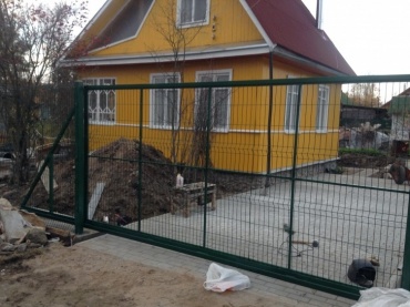 Раздвижные ворота для дачи с установкой