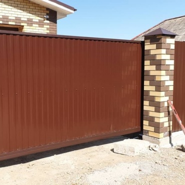 Раздвижные ворота откатные сэндвич-панель 2200x1500